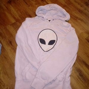 Light pink alien hoodie